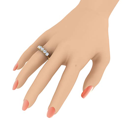 1 1/2 Carat 5-Stone Diamond Wedding Band Ring in 14K Gold4