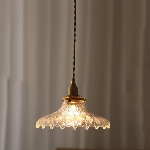Suspension en verre E14 pour îlot de cuisine moderne et éclairage d'escalier