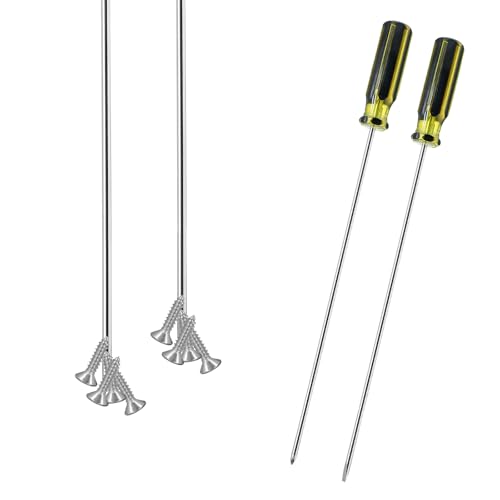 Image of 2Pcs 39cm Long Screwdriver Set, Phillips and Slotted Set (Silver)