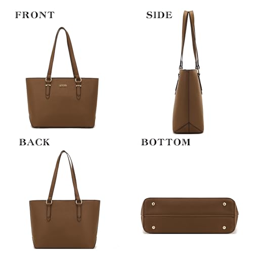 Image of Qiyuer Versatile Daily Purses with RFID Wallet for Women Tote Handbag Set | 3PCS, Fits 13 inch Tablet, Sturdy Vegan PU, Spacious, Work Use, Shoulder Satchel, Large Clutch Wallet, Makeup Bag, Ideal Gift