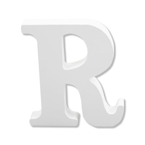 Bojueshaw White Wooden Letters,4 Inch Standing Alphabet,DIY 