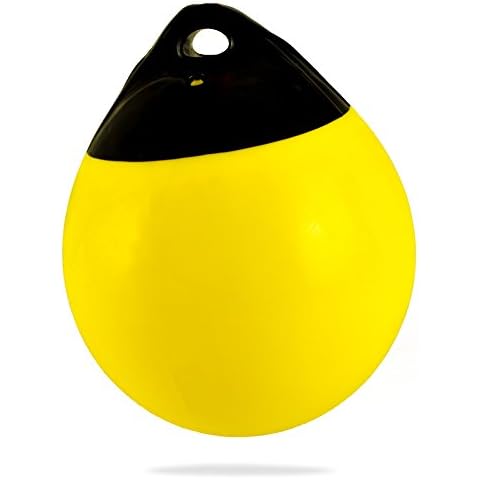 Salty Reef Marine Hardware - 12” All Purpose Marine Grade PVC Vinyl Round Buoy Fender (Yellow) Cover