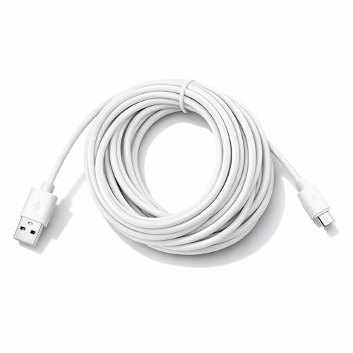 Image of Micro USB Extension Cable 12 ft for Wyze Cam v3, Blink mini, Kasa Camera | Nest, Yi Dome, Arlo Q, Ring Indoor Cam 2nd Gen - Charging Charger Power Cord
