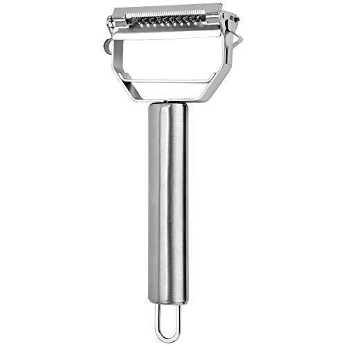 Image of Vegetable Peeler，Stainless Steel 2 in 1 Julienne Vegetable Peeler Perfect for Carrot Potato Melon Gadget Vegetable Fruit