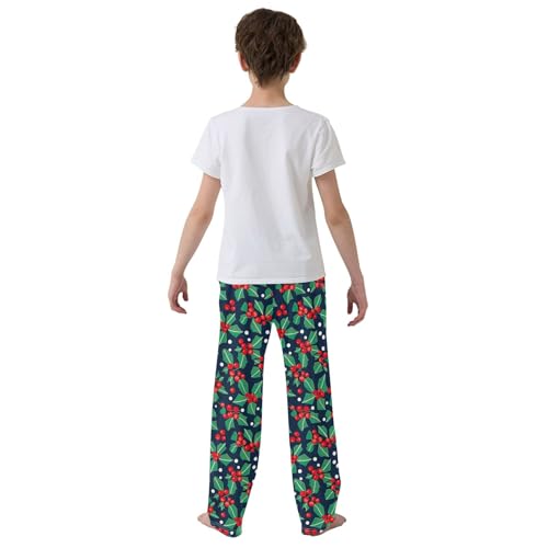 Christmas Xmas Long Pajama Pants Elastic Waist PJ Bottoms with Pockets S A1101794