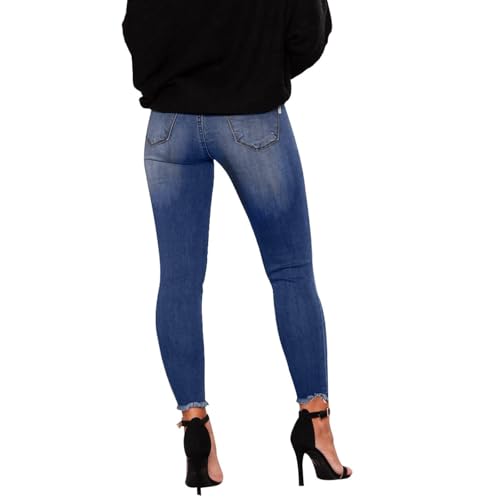 Ripped Jeans Womens Fall Fashion 2024 Trendy Stretchy Skinny Jeans Boyfriend Distressed Jeans Destroyed Denim Jeggings4