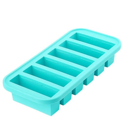YROHGKPN Práctica caja de congelación de silicona con cubierta segura, máquina de bloques de hielo, ideal para la fabricación de cubos aromatizados y la conservación de alimentos con tapa