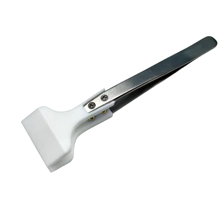 PTFE Teflon Tweezers for Wafer Handling - Precision Non-Stick Tweezers for Electronics and Laboratory Use(F4-LK)
