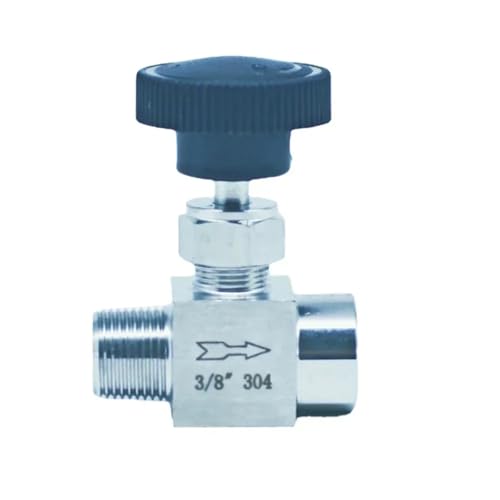 Válvula de aguja NPT 1/8 en codo hembra de acero inoxidable 304 6