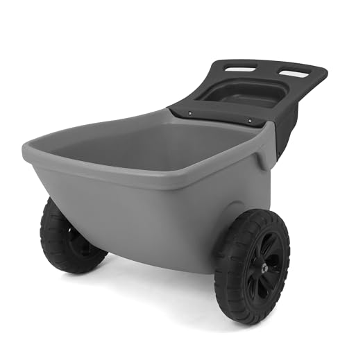 Simplay3 Easy Haul Durable Wheelbarrow with Garden Tool Storage T...