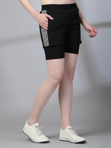 Image of CHKOKKO Gym Shorts for Women Workout Sports Running Quick Dry Fit Double Layer Inner Compression with Pockets Breathable Lightweight Wear