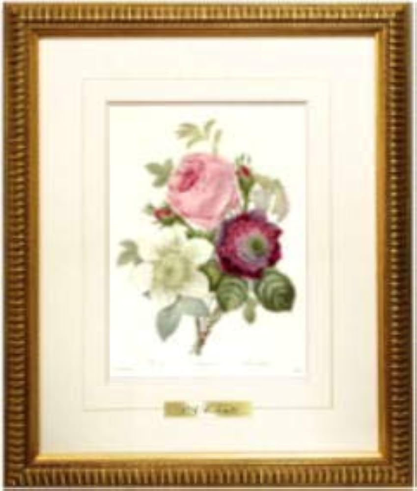 花の絵　ルドゥーテ　ローズブーケ　複製画 花の絵ルドゥーテローズブーケ複製画