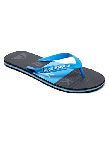 Quiksilver Molokai Word Block-Chanclas para Hombre, Azul y Negro, 39 EU