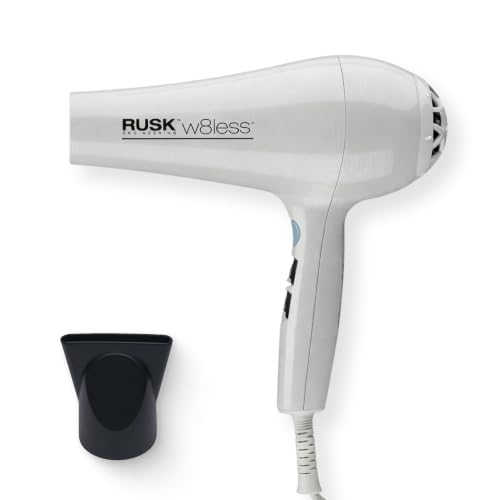 RUSK W8less 2000 Watt Ionic Hair Dryer - Ceramic Tourmaline Technology - Lightweight, Professional Blow Dryer for Fast Drying & Frizz Control (1 ct)