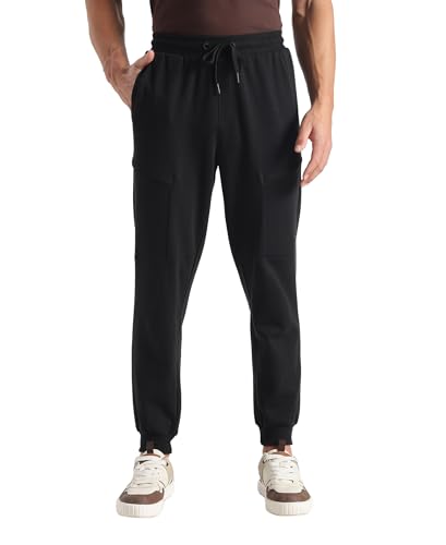 Image of Jockey AM72 Men Super Combed Cotton Rich Regular Fit Jogger with Zipper Pockets