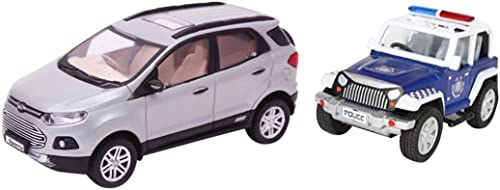 Image of Centy Toys Plastic Pull Back Car and Ranger Police Jeep, Multicolor, Kid