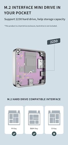 Enclosure magnético SSD 8K 4TB M.2 2230 USB-C 10Gbps miniatura 6