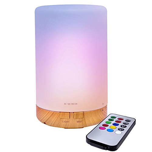 LED Concepts Essential Oil Diffuser/Aroma Oil Cool Mist Humidifier with Remote Control— Includes 7 LED Light Changing Colors and Relaxing Misting Modes—Perfect for Home, Office, Spa, and More