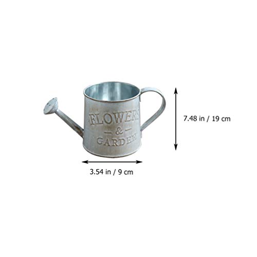 Yardwe Vaso de Flores de Metal Vintage Gasto Chique Regador Vaso Jarro Jarro de Flores Rústico Titul