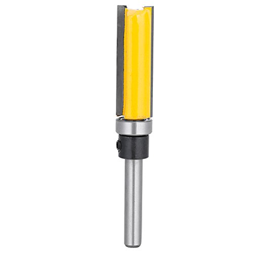 Shank Flush Trim Modello Template Router Bit Set Legno Top Cuscinetto Fresa Strumento Frese Professionali per Lavorazione del Legno(1/4in × 1/2in × 38mm Giallo)