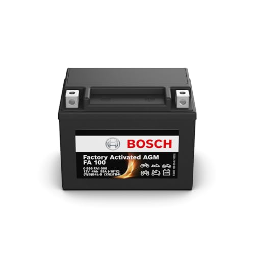 Bosch FA100 - AGM-Motorradbatterie - 12V 55A 4Ah - Geeignet für Motorräder, Motorräder, Enduros, Roller, Quads, Jetskis - Kompatibel M4F17, BB4L-B, BTB4L