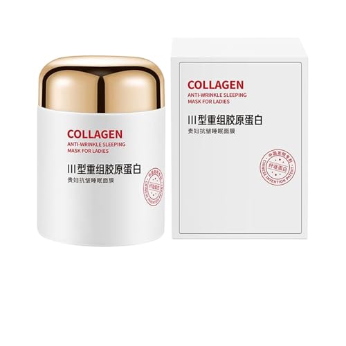 Mascarïlla de Noche con Colágeno - Crema Peel-Off Nocturna, Cuidado de la Piel Coreano sin Aclarado, Tratamiento Envolvente para Hidratación Profunda y Firmeza | Mejora la Elasticidad y Reduce
