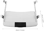 Desk Keyboard Tray Space-Saving Keyboard Sliding Platform with Stainless Steel Rails White