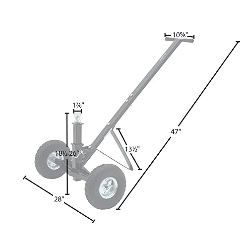 Elevate Outdoor Boat Trailer Dolly - 10\" Pneumatic Tires - Long Handle - 600 lb. Max Torque - Moves Trailers up to 3,500 lbs.