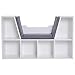 HOMCOM Estantería Librería con Asiento 6 Cubo Librería Original Infantil Zapatero con Cojín Estante con Banco Multiusos 102x30x61cm