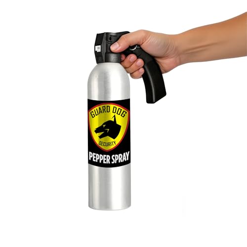 Guard Dog Security Pepper Spray Self Defense 24 oz, Maximum Strength Self-Defense Spray with Pistol Grip, 45-Foot Range, Easy Access Outdoor Personal Protection, Crowd Control