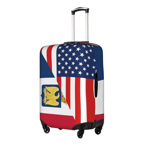 Travel Luggage Cover America Flag And French Flag Fashion Washable Baggage Suitcase Protector Fit For Luggage Medium2