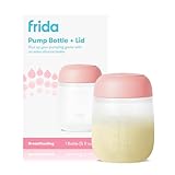 Frida Mom 2-in-1 Manual Breast Pump Silicone Bottle + Replacement Lid, Milk Collector for Breastfeeding, 5oz