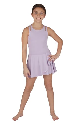 Yogalicious Girls 3 Piece Set Sunrise Cut-Out Tank + Tulip Hem Skort + Scrunchie