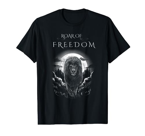 Roar Of Freedom Cool Awesome Lion Lover Designs Presente Camiseta