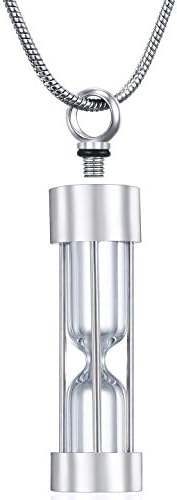 Fashion Hourglass Urn Necklace Cremation Ashes Memorial Jewelry Transparent Pendants Free Fill kit & Chain