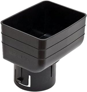 3"x4"x3" Downspout Drainage Adapter for 3 inch x 4 inch downspout to 3" Round Drain Pipe - Universal Design to Fit All Types of 3" Round Drain Pipe tile (3x4x3) Black