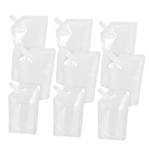 Mobestech 50pcs Heavy Duty Hand Held Drink Pouch Resealable Stand Up Juice Bags for Smoothies Party Beverages