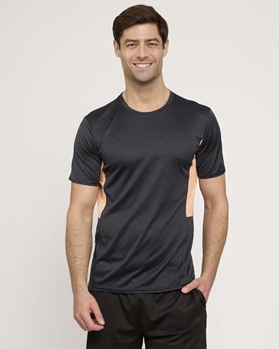 Real Essentials 5 Pack: Men’s Short Sleeve Dry Fit T-Shirts – Moisture Wicking Athletic Workout Gym Fitness Casual Tees