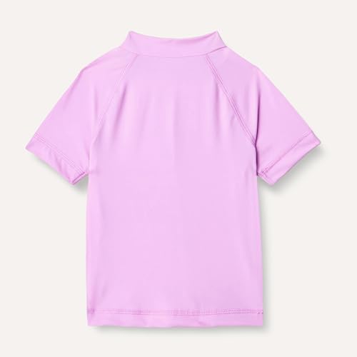 Image of Amazon Essentials Girls and Toddlers' Short Sleeve Slim Fit High-Neck Rashguard T-Shirt