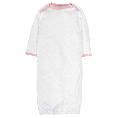 Image of Gerber Baby Girls 4-Pack Sleeper Gown - Soft Cotton Newborn Nightgowns, Elastic Hem Sleepwear Set for Infant Girls