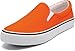 Low-Top Slip Ons Women's Fashion Sneakers Casual Canvas Sneakers for Women Comfortable Flats Breathable Padded Insole Slip on Sneakers Women Low Slip on Shoes (Orange, Numeric_7)