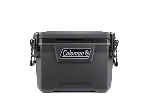 Coleman Convoy 55QT Hochleistungs-Kühlbox, 53 L, Hält EIS bis zu 4 Tage, Vollschaumisolierung, Große, robuste, tragbare Kühlbox für den harten Einsatz im Freien und auf Baustellen