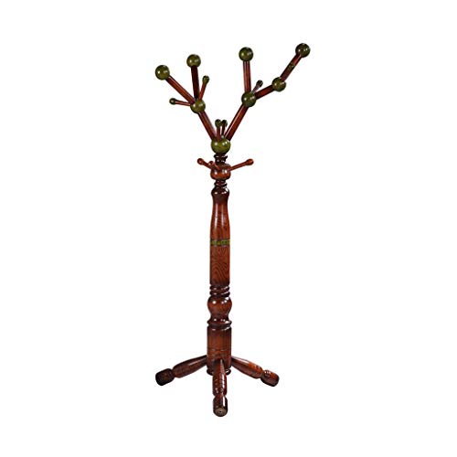 Râteliers multi-usages Porte-Manteau Type de Sol Chambre à Coucher en Bois Massif Assemblage vêtements étagère Salon Foyer Foyer économique Branche Casiers (Color : Brown, Size : 40 * 40 * 175cm) Cover