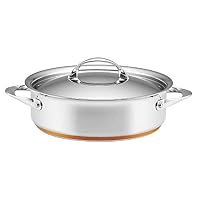 Essteele Per Vita Covered Sauteuse, 26 cm Size, 3.7 litres Silver (39-760410)