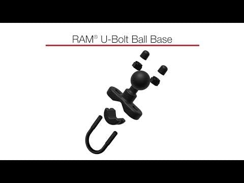 RAM Mounts Level Cup 16oz Drink Holder with Handlebar U-Bolt Base RAM-B-132RU with Medium Arm for Motorcycle, ATV/UTV, Bike