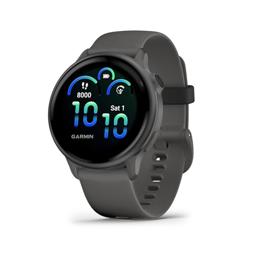 Garmin vívoactive® 6, Health and Fitness GPS Smartwatch, AMOLED Display, Up to 11 Days of Battery, Pebble Gray with Slate Band