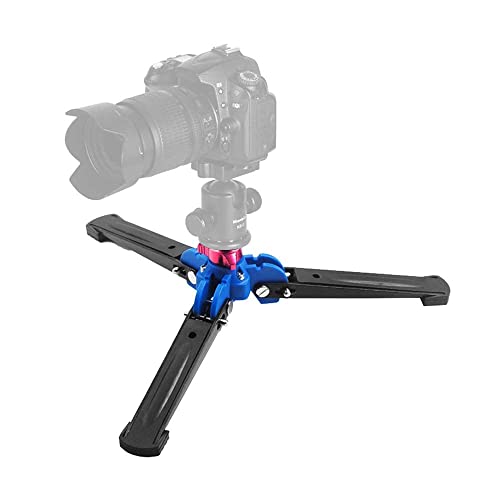 Image of MVPRO Portable Universal Mini Three Feet Support Tripod Stand Base Monopod Stand for Monopod Ball Head with 3 /8 inch Screw to 1 /4 inch Stud Converter