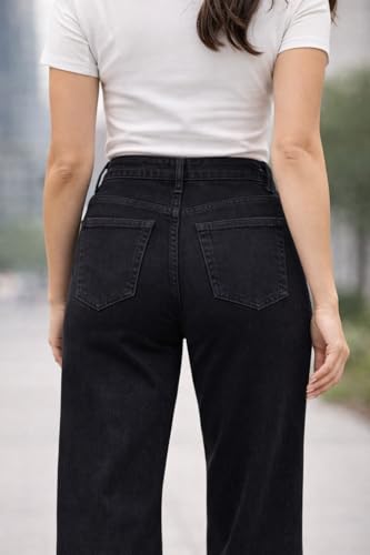 Image of DHYANAM Women High Waist Bootcut Jeans for Women | Stretchable Flared Denim Pants | High Rise Bell Bottom Jeans | Slim Fit Trendy Casual Wear for Girls