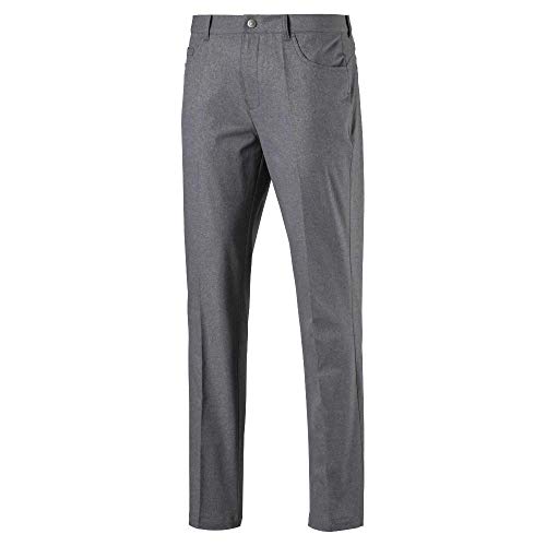 Puma Golf Men's 2019 Jackpot 5 Pocket Heather Pant, Quiet Shade, 34 x 30