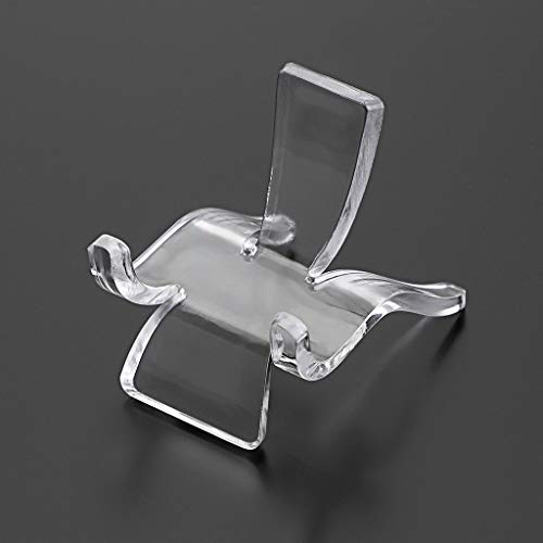 Hipiwe 10 Packs Acrylic Triangle Display Holder - Clear Plastic Display Easel Stands For Geodes Rock Mineral Agate Fossil Coral Small Collectibles Display Stands, Small #TOP4